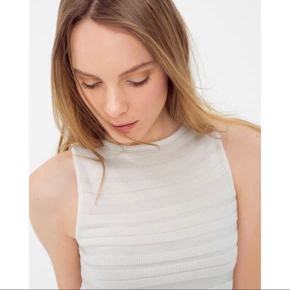 WHBM Layered Shadow Stripe Pullover Long Tank NWT - Picture 4 of 9